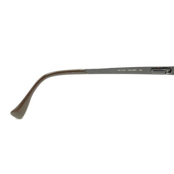 Police COL 08EP Dark Brown Metal Rectangular Half Frame Eyeglasses Frames 135 - Picture 9 of 12